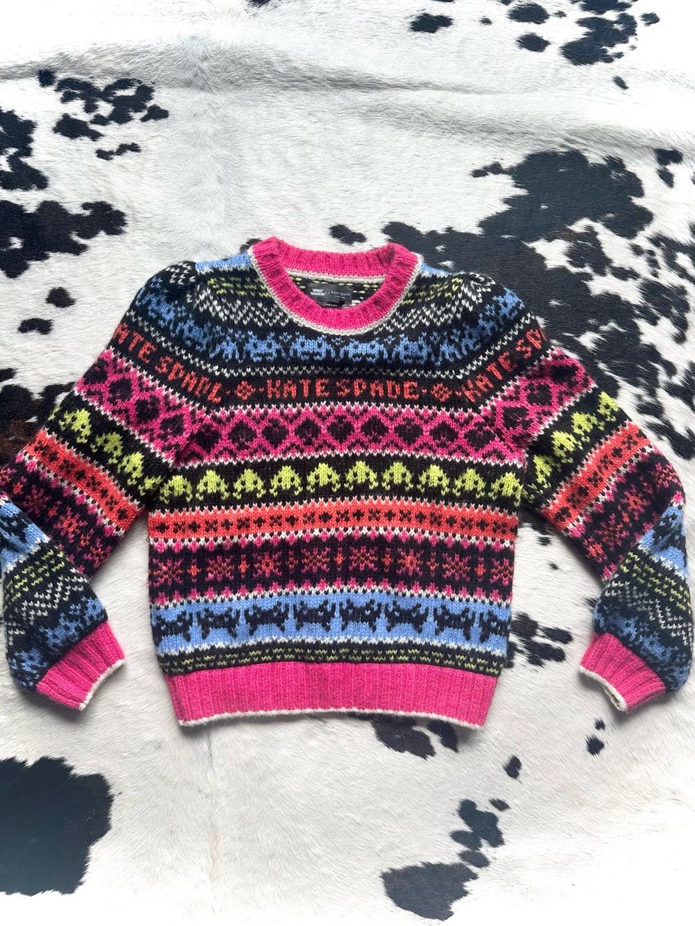 Kate Spade x Space Invaders Crewneck Wool Sweater